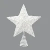 TREE TOP STAR WHITE/SILVER GLITTER 10″X 12″