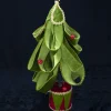 TREE VELVET FABRIC LOOPS SML 16.5″ GRN