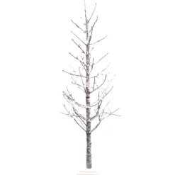 TWIG TREE BROWN W/ SNOW 59″ 186 LED TWK WARM WHITE LIGHTS 120V