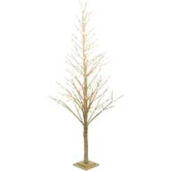 TWIG TREE GOLD 83″ 306 LED WARM WHITE LIGHTS 120V CHAMP. GLTR