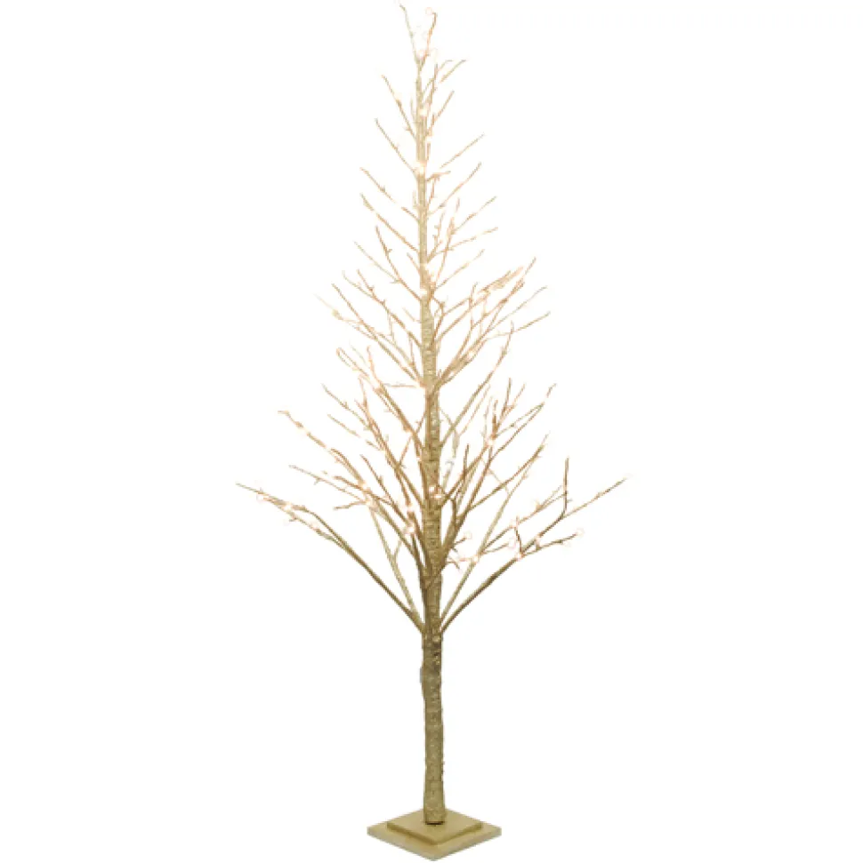 TWIG TREE GOLD 83″ 306 LED WARM WHITE LIGHTS 120V CHAMP. GLTR