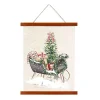 WALL SCROLL SLEIGH W/ TREE 12″x15.5″