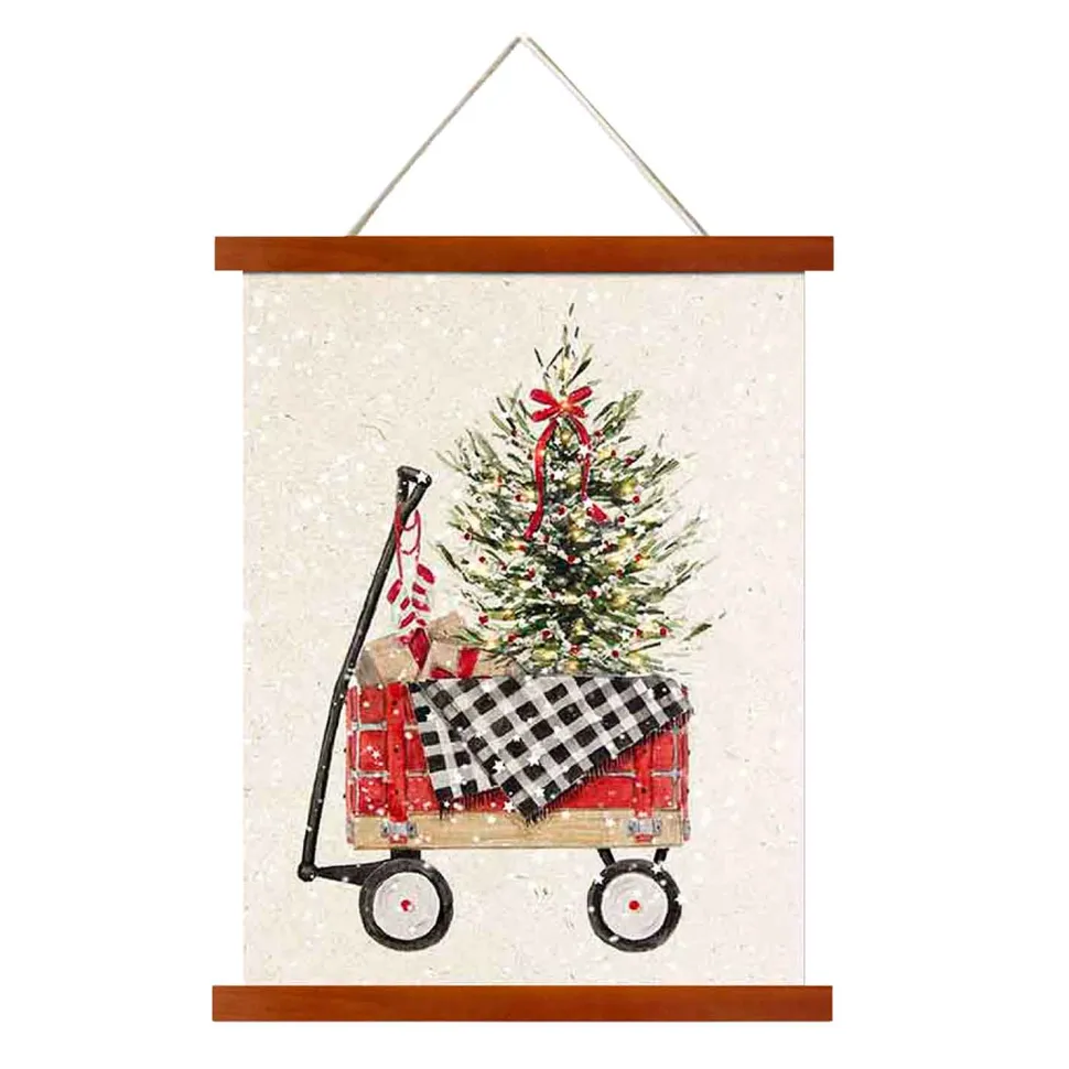 WALL SCROLL WAGON W/ TREE 12″x15.5″