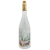 WATER BOTTLE GLOBE HORSE CARRIAGE WINTER SCENE 12″ W/ GLITTER SPINNER, LED LIGHT, B/O