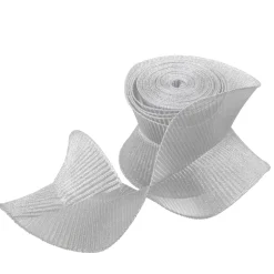 WIRED CRINKLE RIBBON 4.7″ X 5YDS SILVER
