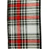WIRED RIBBON 2.5″X10 YDS BLACK/ WHITE/ RED PLAID