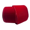 WIRED RIBBON 4″x10 YDS. BURGUNDY VELVET
