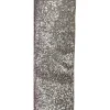 WIRED RIBBON 2.5″x10 YDS. CHAMPANGE W/ GLITTER