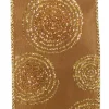 WIRED RIBBON 2.5″X10 YDS COPPER W/ COPPER/ GOLD GLITTER SWIRLS