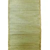 WIRED RIBBON 2.5″X10 YDS GOLD SHIMMER