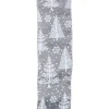 WIRED RIBBON 2.5″X10 YDS GRAY W/ WHITE CHRISTMAS TREES