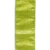 WIRED RIBBON 2.5″X10 YDS GREEN GLTR LOOK