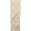 WIRED RIBBON 2.5″X10 YDS IVORY W/ GOLD GLITTER DIAMOND PATTERN