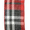 WIRED RIBBON 2.5″X10 YDS RED/ BLACK/ WHITE PLAID