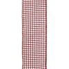 WIRED RIBBON 2.5″X10 YDS RED NET W/ RED GLITTER