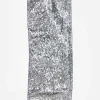 WIRED RIBBON 2.5″x10 YDS. SILVER W/ GLITTER