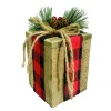 WOODEN GIFT BOX 3.5″x6″ WITH RUSTIC | BUFFALO PLAID DECORATION