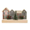 WOODEN HOUSE SCENE 5.5″H MULTI COLOR W/ TREES