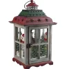 WOODEN LANTERN 16″H W/ SNOWMAN SCENE