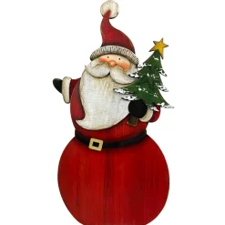 WOODEN SANTA 9″X18″ W/TREE W/EASEL
