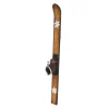 WOODEN SKI BOARD W/ SHOES 30″ BROWN/NAT