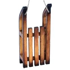 WOODEN SLEIGH 9.5″ BROWN/NAT