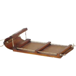 WOODEN TOBOGGAN SLED 12″ BROWN/NAT