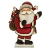 WOODEN TRADITIONAL SANTA STAND 12.5″ CARRYING GIFT