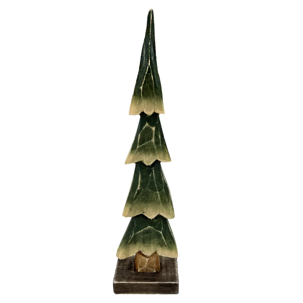 WOODEN TREE GREEN 10″