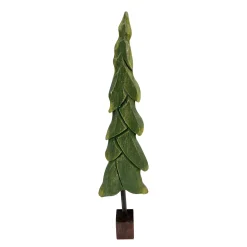 WOODEN TREE W/BASE 15.5″ GREEN