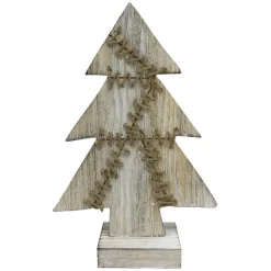 WOODEN TREE WOOD LOOK TABLE TOP 11″ NAT. W/ STITCH PATTERN