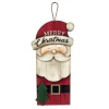 WOODEN WALL DECOR SANTA 15″ W/”MERRY CHRISTMAS”