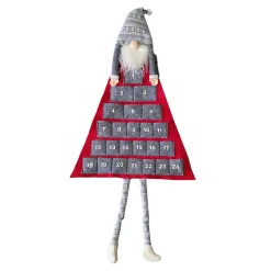 WOOL SANTA HANGING ADVENT CALENDAR 40″x18″