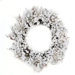WREATH BERRY 24″ WHITE MIXED BERRIES