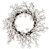 WREATH BERRY 22″ MATT WHITE