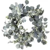 WREATH EUCALYPTUS 22″ W/ FROSTED MISTLETOE W/