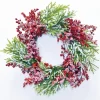 WREATH GRN 22″ CEDAR W/ FROSTED BERRIES