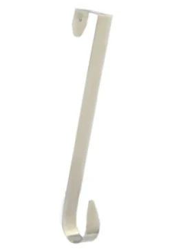 WREATH HANGER 12″ SHINY SILVER