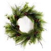 WREATH PINE 24″ MIXED NEEDLE PINE W/ PINE CONES