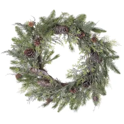 WREATH PINE 24″ MULTI NEEDLE PINE W/ PINE CONES